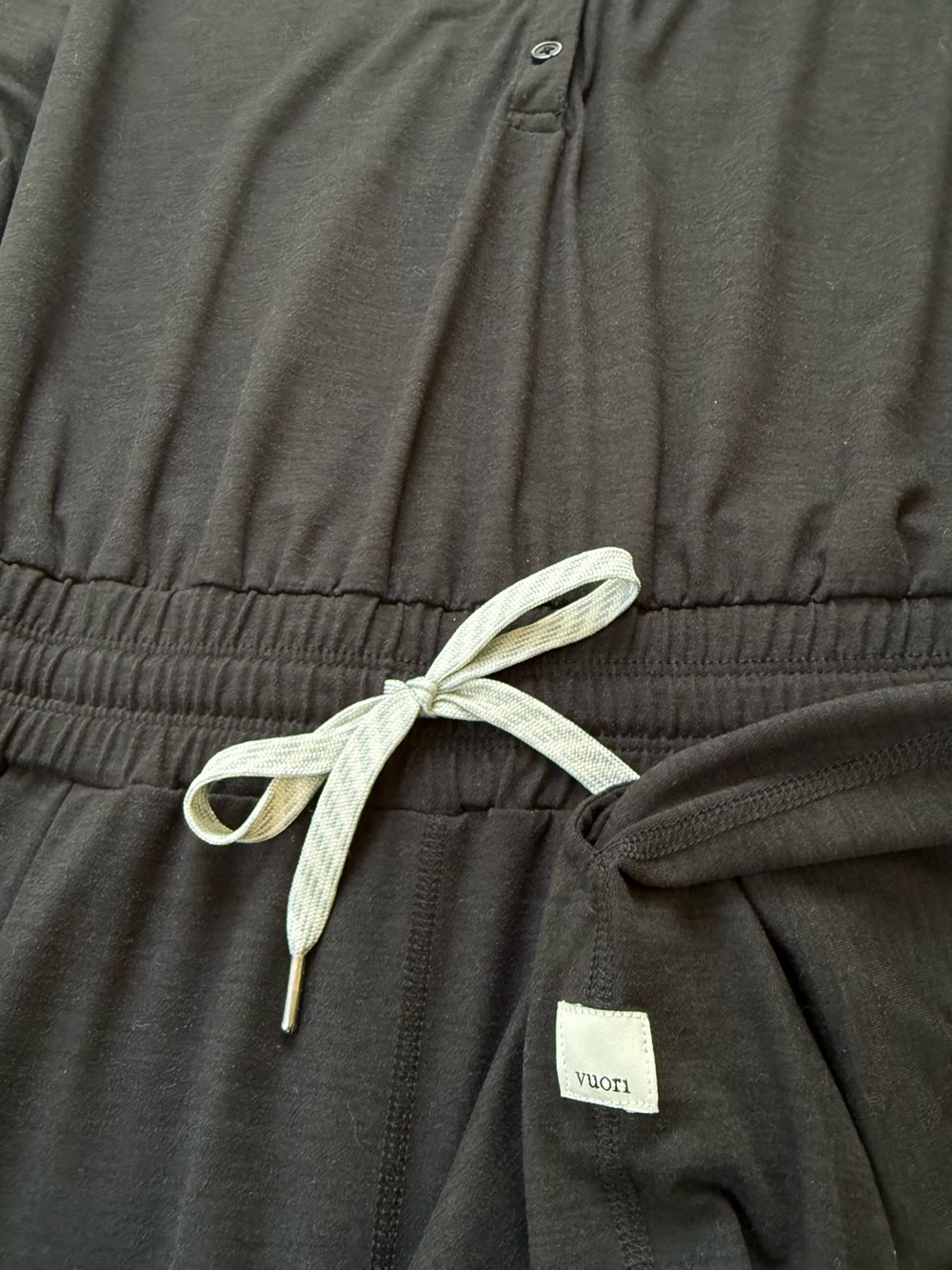 Vuori Lux Henley Long Sleeve Jumpsuit in Heathered Ink - Picture 2 of 6